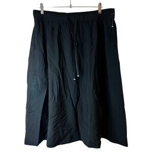 Treasure & Bond Nordstrom New Womens Pull On Midi Skirt Black XL Modest Neutral